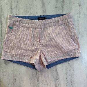 Southern Marsh Light Pink Striped Seersucker Women's Shorts
